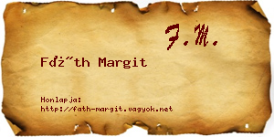 Fáth Margit névjegykártya